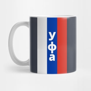 Ufa City in Russian Flag Vertical Mug